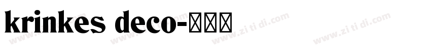 krinkes deco字体转换